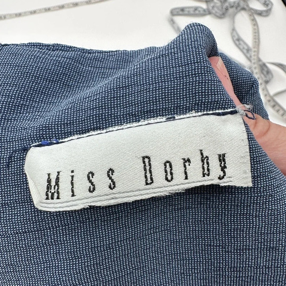 Vintage Miss Dorby Petite Short Sleeve Blue Dress - Picture 5 of 7